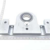 Lagerschild Getriebeseite von Scheppach, Ansicht von vorne, mit Lagerring und Befestigungselementen.