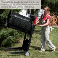 The Scheppach RS400 roller sieve is mobile thanks to standard wheels and a weight of 32 kg. It can be used within a wide radius.