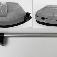 Scheppach-Drehstange mit integriertem Halter für spezielle Adapterplatten