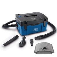 Absauganlage HD2P Scheppach - 1250W, Kunststoffgehäuse, inkl. Bohr-Absaugdüse und Saug-Blasdüse. 5L Behälter, 120mW Leistung.