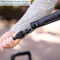 Rohrverschluss mit Schnellkupplung für schnellen Wechsel der Anschlussstücke am Hochdruckreiniger