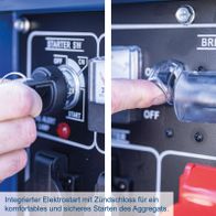 Elektrostart mit Zündschloss für komfortables und sicheres Starten eines Aggregats