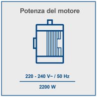 Holzspalter mit 2200W Leistung, 220-240V, 50Hz. Scheppach HL760L.