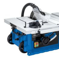 Scheppach Tischkreissäge mit Arbeitsplatte und Auswurfschiene