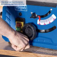 Handrad zur komfortablen Einstellung der Schnitthöhe. Ideal für präzise und einfache Höhenanpassung.