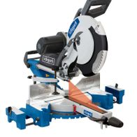 Kappzugsäge HM120L von Scheppach, seitliche Ansicht.