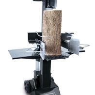 Holzspalter mit Logs8-BE-Modell von Scheppach, mit Logeinsatz und Transportrollen