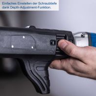 Einstellfunktion für Schraubtiefe mit Depth-Adjustment für präzises Bohren und Schrauben