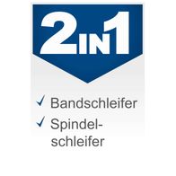 Der Oszillierende Kanten-, Band- und Spindelschleifer OSM600 von Scheppach bietet zwei Funktionen: einen Bandschleifer und einen Spindelschleifer.