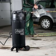 Stehendes Scheppach-Kompressor mit 50-Liter-Kessel, 230V, 1500W, ölfrei und wartungsarm, 10 bar Druck