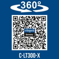 360°-Drehfunktion für einfache Bedienung des Scheppach-Akku-Rasentrimmers C-LT300-X
