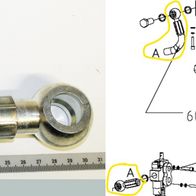 Hydraulikschlauch mit Metallrohranschlüssen und Messskala für 'Hydraulikschlauch Auge Ø20.5'