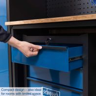 Modulschrank mit kompaktem Design für Werkstätten, ideal für begrenzten Platz