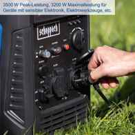 Inverter-Generator SG3500i mit 3500 W Peak-Leistung und 3200 W Maximalleistung, mit Steckern für empfindliche Elektronik und Elektrowerkzeuge