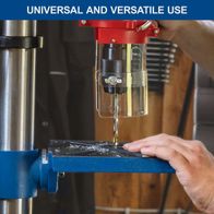 The bench drill DP19Vario by Scheppach offers universal and versatile use. It is ideal for precise drilling in various materials.