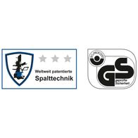 Weltweit patentierte Spalttechnik mit drei Sternen. GS-geprüfte Sicherheit durch BG-Prüfzentrum.