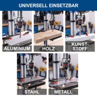 Universal-Bohrfutter für verschiedene Materialien: Holz, Metall, Aluminium, Kunststoff und Stahl