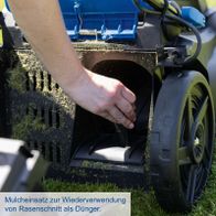 Mulchsetz für Wiederverwendung von Rasenschnitt als Dünger auf Scheppach-Gerät
