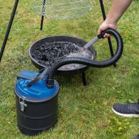 Ascheabsaugger mit Schlauch und Akku-Ladegerät für Scheppach-Modell C-AVC15-X, inkl. Metallbehälter und Saugleistung