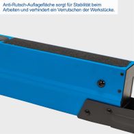 Anti-Rutsch-Aufnahmefläche für Stabilität beim Arbeiten und Verhindern des Verschiebens von Werkstücken