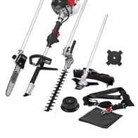 Scheppach 4-in-1-Gartengerät mit Motor, Hacke, Heckenschere, Bohrmaschine und Abdeckmatte