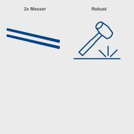 Der Steinknacker HSC130 von Scheppach verfügt über zwei Messer und einen robusten Hammermechanismus für effizientes Brechen von Steinen.