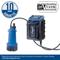Akku-Regenfasspumpe mit 10-Jahre-Garantie, inkl. Akku und Ladegerät für Scheppach-Produkt C-RBP2000-X