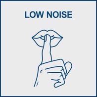 Symbol für leise Betriebseinstellung des Inverter-Stromerzeugers