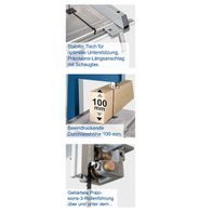 Stabiler Tisch für optimale Unterstützung, Präzisions-Längsanschlag mit Schauglas. Beeindruckende Durchlasshöhe von 100 mm. Gehärtete Präzisions-3-Rollenführung über und unter dem Sägeblatt.