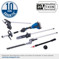 Scheppach Akku-Multifunktionswerkzeug mit 10-Jahre-Garantie, inkl. Online-Registrierung für kostenlose Garantie