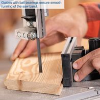 Band saw guide with ball bearings ensuring smooth and accurate band saw guide operation for HBS261
