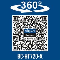 360°-Drehfunktion für präzises Arbeiten mit Scheppach-Hackbeutel BC-HT720-X