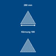 Grain size diagram mit 280 mm Basisbreite und Körnung 100 für Scheppach-Produkte