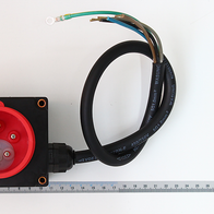 Scheppach-Steckverbindung mit Kabelanschluss für 400V, H07RN-F-Kabel