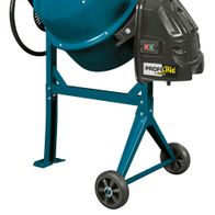 Betonmischer YPL 120 Zgonc Yellow Profi Line von Scheppach. Der Mischer ist von der Seite zu sehen.