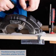 Scheppach-Führungsmechanismus für präzise Parallelschnitte