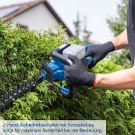 2-Hand-Sicherheitsschalter mit Schnellstopp für maximale Sicherheit beim Bedienen einer Akku-Heckenschere