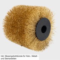 Messingdrahtbürste für Holz-, Metall- und Steinarbeiten, Teil des Scheppach-Sets