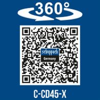 360°-Drehfunktion für präzise Bearbeitung, Scheppach C-CD45-X Akku-Schlagbohrmaschine