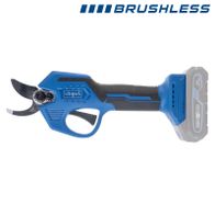 Scheppach Akku-Astschere mit Brushless-Motor, 15 mm und 28 mm Klingen, Handschutz und automatischer Abschaltung