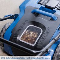 20-Liter Schmutzfangbehälter mit transparentem Füllstandsfenster für einfache Sichtkontrolle