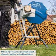 Scheppach-Wippsäge HS410 mit optimierter Bearbeitung von Weichholz und Hartholz