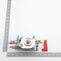 Vergaser HYUAYI MC1690BE Ø16, Ansicht von oben. Mit Maßstab zur Größenveranschaulichung.