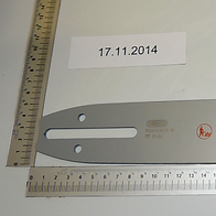 Scheppach Oregon-Doppelguarde-Kettenschwert mit Beschriftung und Datumssticker (17.11.2014)