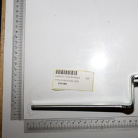 Ein gekröpfter Gabelschlüssel mit der Bezeichnung "STIRNLOCHSCHLÜSSEL GEKR. 35/5" liegt auf einem weißen Hintergrund. Das Werkzeug ist von der Seite zu sehen.