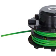 Innenteil Fadenspule 'Tricord' 2.4mm für 33cc von Scheppach. Gezeigt von oben mit grüner Schnur. Artikelnummer 294636.