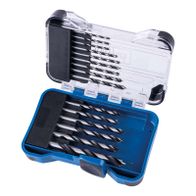 Scheppach-Bohrer-Set in Organisationsbox mit Sortiersystem für präzise Lagerung