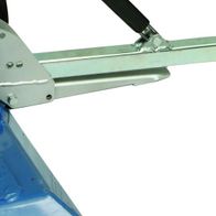 Stammheber von Scheppach, seitliche Ansicht des Hebearms mit Befestigung am Gerät.