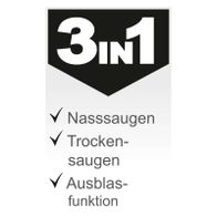 Wassersauger- und Trockensaugefunktion mit Ausblasfunktion für Scheppach-Wassersauger