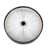 Falten-Filter Spray-Vac, Ansicht von vorne, weißer Filter mit schwarzem Rand und zentraler Öffnung.